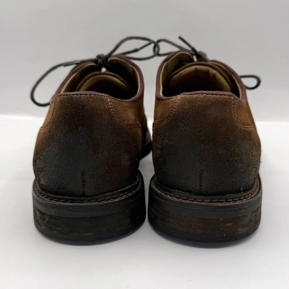 Aston Grey Shoes Mens 10 Brown Crerraven Dress Oxford Leather Lace Up Low Top